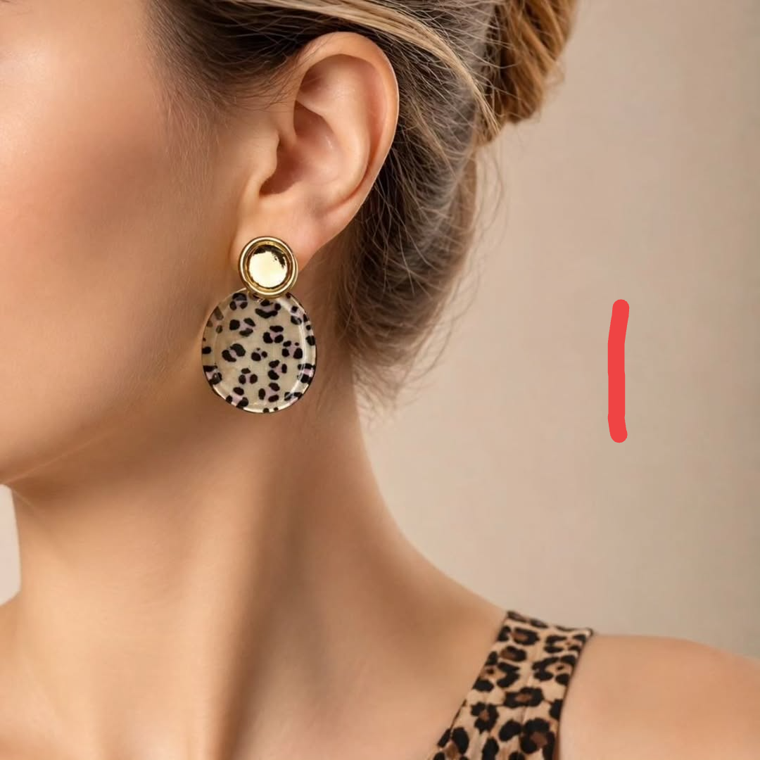 گوشواره فشن رنگ ثابت ضد حساسیت